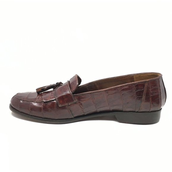 Belvedere Loafers Shoes Size 10 Brown Crocodile main image 6